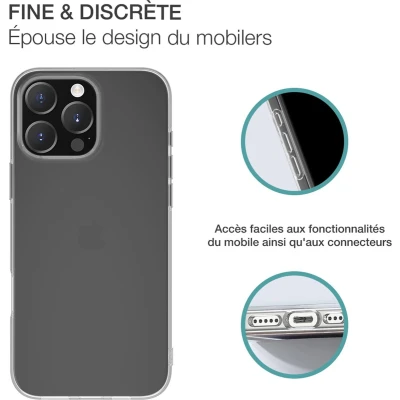 Afbeelding van Bigben Connected, Hoesje Geschikt voor Apple iPhone 16 Pro Max Zacht SiliSoft Anti vergeling, Transparant