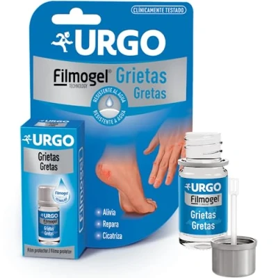 Afbeelding van Urgo Filmogel scheuren Behandeling van in handen en voeten Verlicht pijn, bevordert genezing voorkomt heropening 3,25 ml fles met spatel