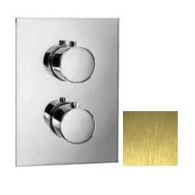 Afbeelding van SB Universale Round on Square Inbouw thermostaatkraan met 2 uitgangen PVD goud 1208955160