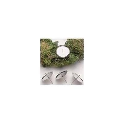 Image de Glorex adventskranz kerzenhalter, silber, durchmesser 80 mm 67021301