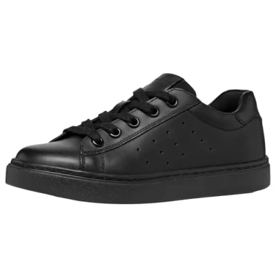 Afbeelding van Geox J Nashik Sneakers laag voor kinderen, Maat: 39, Black Leer en textiel
