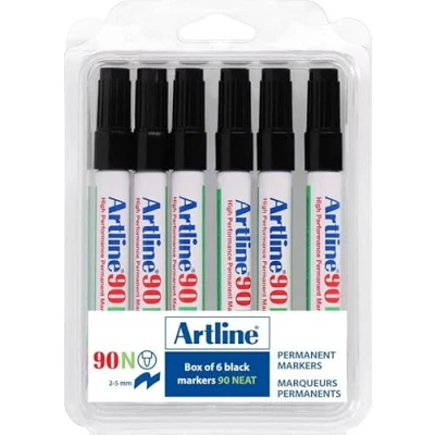 Afbeelding van ARTLINE 90 NEAT Permanent markers Kit 6 stuks Zwart
