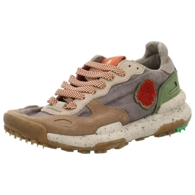 Afbeelding van Satorisan Chacrona Linen Casual Sneakers Mannen Vintage Leer en linnen Kleur Faded Chestnut Maat 47