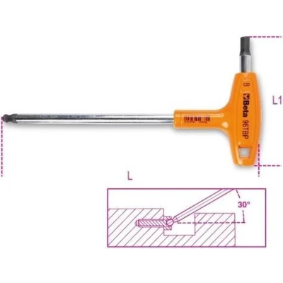 Afbeelding van Beta Stiftsleutel 96tbp met kogelkop en handgreep 8.0mm