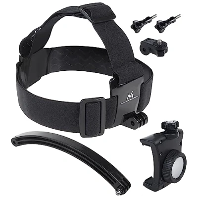 Afbeelding van Maclean MC 447 Sporthoofdband / telefoonhouder Draaibaar voor mobiele telefoon en camera Zwart
