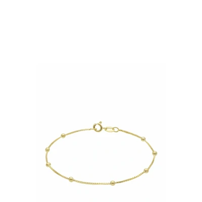 Afbeelding van Lucardi Dames Zilveren goldpalted Armband venetiaan bol 925 Zilver Goudkleurig 19 cm