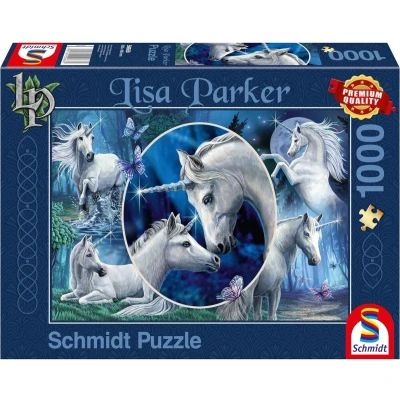 Afbeelding van Schmidt Charming Unicorns 1000 Pieces Puzzel voor kinderen, Maat: One Size, Multi coloured