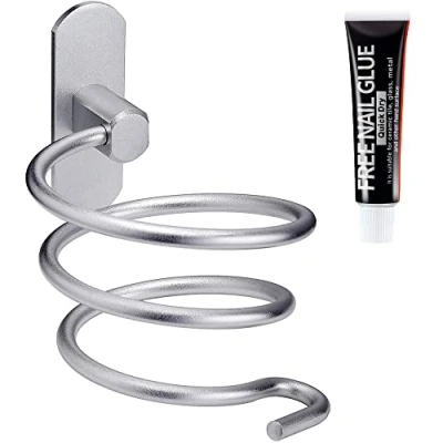 Afbeelding van Newaner Haardrogerdeur, wandgemonteerde aluminium haardrogerhouder, kabelhouder voor keuken, badkamer, accessoires