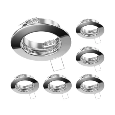 Afbeelding van ledscom.de Plafondinbouwring FERE, rond, chroom glanzend (GU10/MR16/GU5,3/50mm), 6 stuks