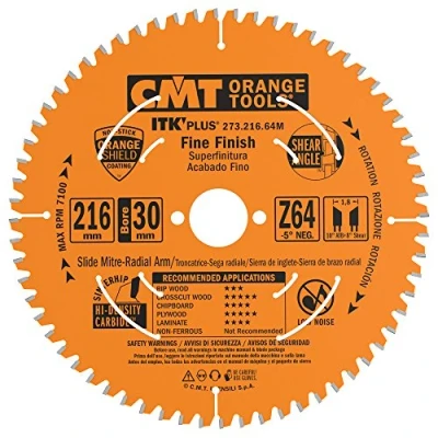 Afbeelding van CMT 273.216.64M Ultra ITK Plus Cirkelzaagblad 216 x 30 64T Hout/Multiplex