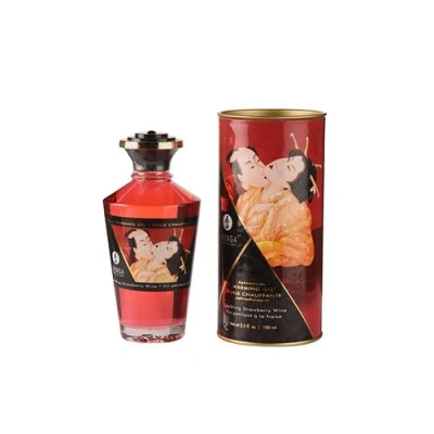 Image de SHUNGA Huile Chauffante Vin Pétillant Fraise 100 ml