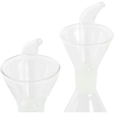 Afbeelding van Olie en azijnset DKD Home Decor Metaal Transparant 2 Onderdelen Borosilicaatglas (200 ml) (19,5 x...
