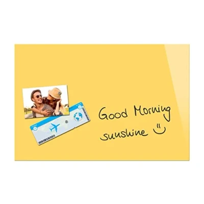 Afbeelding van BE! Board Glazen magneetbord Geel (b x h) 60 cm 40 B1208