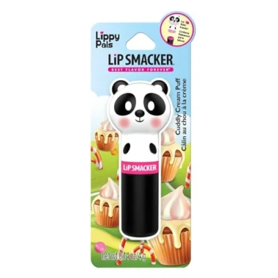 Afbeelding van Lip Smacker Lippy Pals Panda, geurende lippenbalsem voor kinderen, geïnspireerd op dieren, hydraterend en gladmakend om je lippen te verfrissen, smaak Cuddy Cream Puff