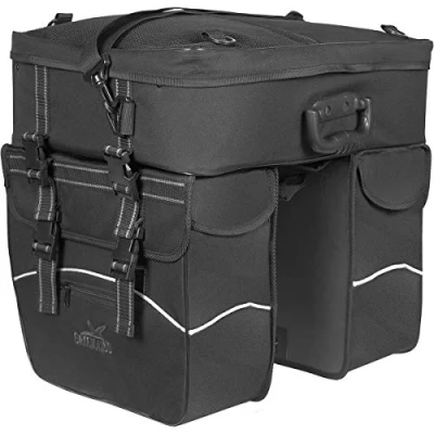 Afbeelding van Dubbele fietstas Greenlands Touring 600D polyester 25 liter 35 x 47 15 cm zwart met reflectie