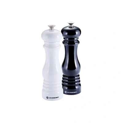 Afbeelding van Le Creuset Peper en Zoutmolen set Zwart Wit 21 cm