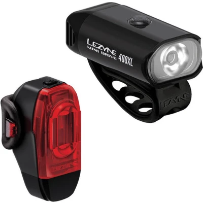 Afbeelding van Lezyne Mini Drive 400XL + KTV Verlichting set Fietsverlichting Fietslicht voor en achter Waterdicht Zwart