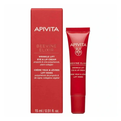 Afbeelding van Apivita Beevine Elixir Wrinkle Lift Eye &amp; Lip Cream Santorini Vine Polyphenols 15ml Crème 15 ml