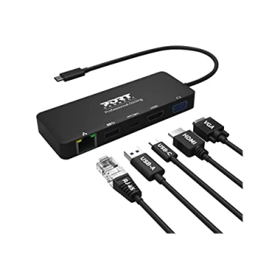 Image de PORT connect DOCKING TYPE C TRAVEL 1 X 4K Station d&#039;accueil USB VGA HDMI GigE