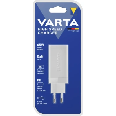 Afbeelding van Varta High Speed Charger 65W, snel opladen voor 2x Type C PD en USB