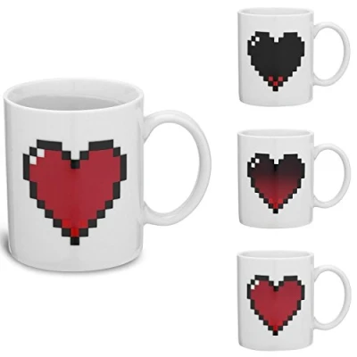 Afbeelding van Warmtegevoelige Mok Pixel Hart