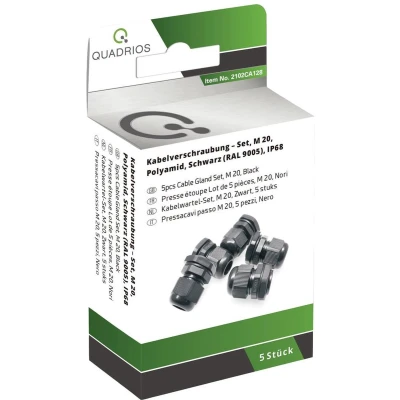Afbeelding van Quadrios 2102CA128 Wartel assortiment M20 PA66 Zwart 1 set(s)