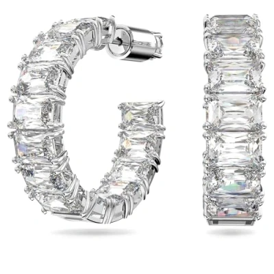 Afbeelding van Swarovski Creolen Metall Oorbellen, Dames, Maat: One Size, Silber