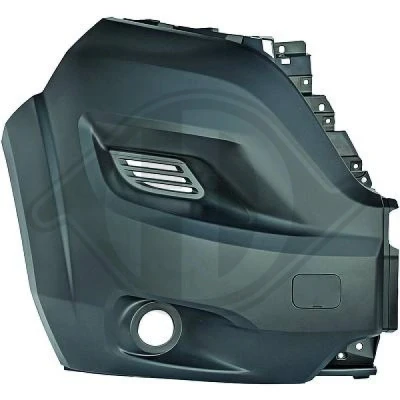 Afbeelding van DIEDERICHS 3484854 Bumper Priority Parts Rechts voor Grijs FIAT: Ducato III Van, Minibus, Platform / Chassis