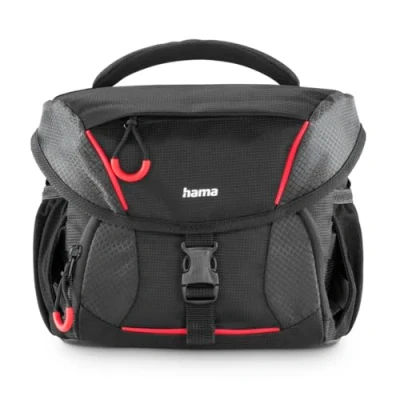 Afbeelding van Hama DSLR cameratas met accessoires, camerastatiefhouder, regenhoes, gevoerd, draaggreep, rolriem, eenvoudige bodem, Rood, Modern