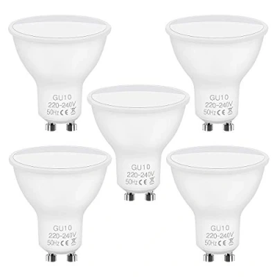 Afbeelding van Vicloon Ledlampen, GU10, 5 stuks, warm wit, 3000 K, 6 W, komt overeen met 40 halogeenlamp, 50 220 240 V, 450 lm, niet dimbaar