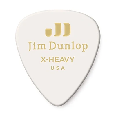 Afbeelding van Jim Dunlop Celluloid Plectrum Extra Heavy Wit 12 pack