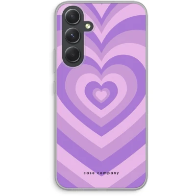 Afbeelding van Case Company® hoesje geschikt voor Samsung Galaxy A54 Hart Paars Soft Cover Telefoonhoesje Bescherming aan alle Kanten en Schermrand