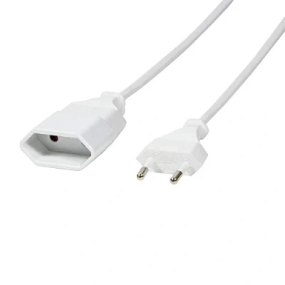 Image de LogiLink Rallonge de câble d&#039;alimentation Europlug (M) pour (F) 1 m blanc