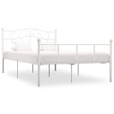 Image de vidaXL Cadre de lit sans matelas blanc métal 120x200 cm324827