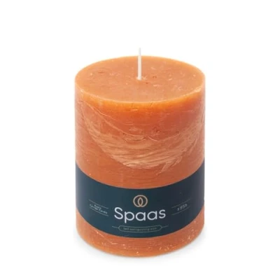 Afbeelding van Rustiek Kaars 100/130mm oranje Spaas