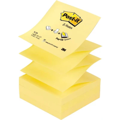Afbeelding van Zelfklevende briefjes Post it CANARY YELLOW Geel 7,6 x cm 12 Onderdelen 76 mm