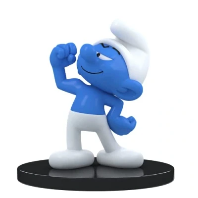 Afbeelding van Blue Resin Potige Smurf figuurtje verzamelitem 12 cm kunsthars 700105