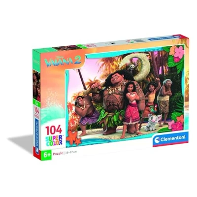 Afbeelding van Clementoni Jigsaw Disney Vaiana 2, 104 delige puzzel voor kinderen, 6 8 jaar, cartoon, Disney, cadeau jongens/meisjes, gemaakt in Italië, 25786