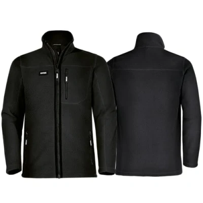 Afbeelding van Uvex Echor Fleece werkjack voor heren, outdoor, met sherpa fleece, zwart.