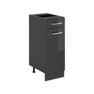 Afbeelding van Vicco Keukenonderkast R Line, Antraciet Hoogglans/Antraciet, 30 cm zonder werkblad