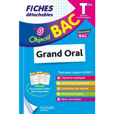 Image de Objectif bac Fiches Le grand oral du Tle