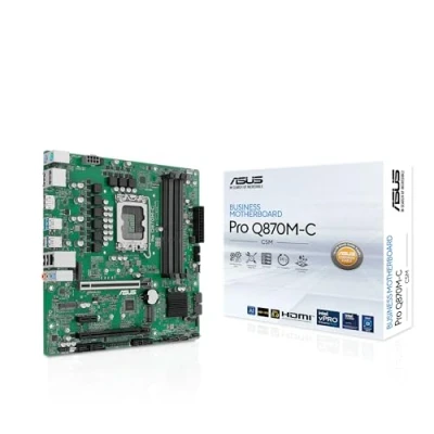 Afbeelding van ASUS Pro Q870M C CSM Moederbord micro ATX LGA1851 sokkel Q870 chipset USB 3.2 Gen2, Gen 1, 2 Gigabit LAN interne afbeeldingen (CPU vereist) HD Audio (8 kanaals)