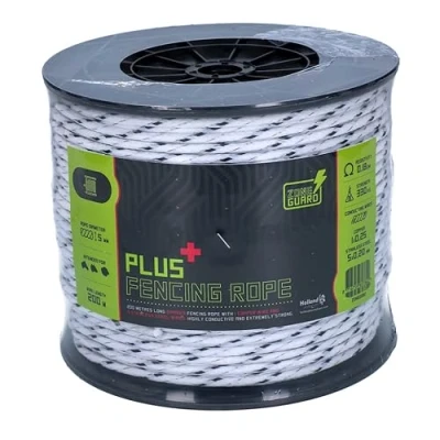 Afbeelding van ZoneGuard 5 mm Plus afrasteringskoord 200 Zwart Wit