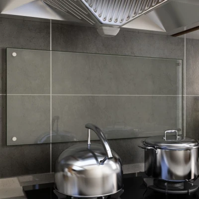 Afbeelding van Spatscherm keuken 90x40 cm gehard glas transparant