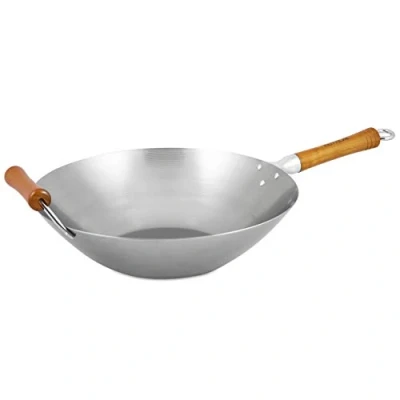 Afbeelding van Ken Hom Excellence, Rond, Wok/roerbakpan, Staal, Hout, Koolstofstaal, 36 cm