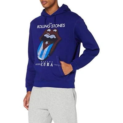 Afbeelding van The Rolling Stones Havana Cuba Hoodie/trui M Blauw