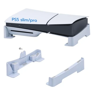 Afbeelding van Mcbazel PS5 Slim Horizontal Stand Support Dissipation Base for Playstation 5 Disc and Digital Edition Console White