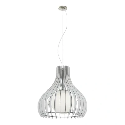 Afbeelding van EGLO Tindori Hanglamp 1 Lichts Nikkel Mat Wit