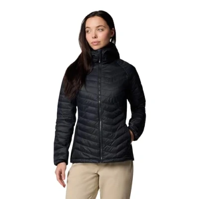 Afbeelding van Columbia Powder PASS Hybrid Hooded Jacket Outdoorjas, Dames, Maat: XL, Black