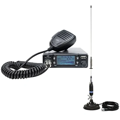 Afbeelding van PNI Escort HP 9700 USB CB radio en S75 antenne met magnetische basis